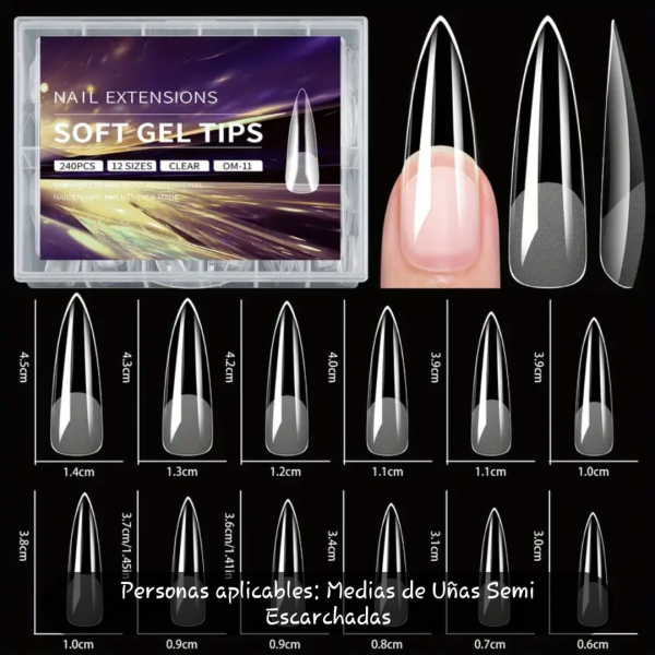 Nail Tips Almond Large